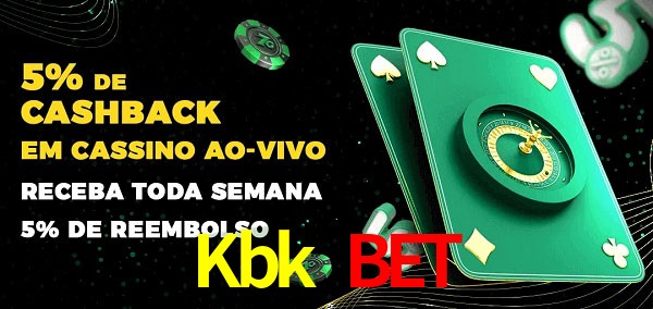 Promoções do cassino ao Vivo Kbk Bet